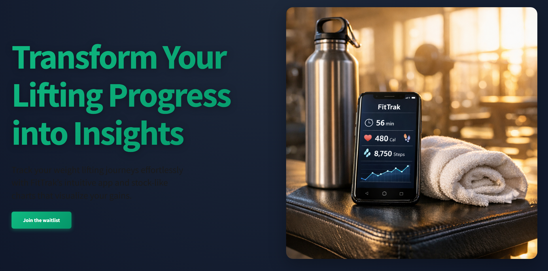FitTrak landing page