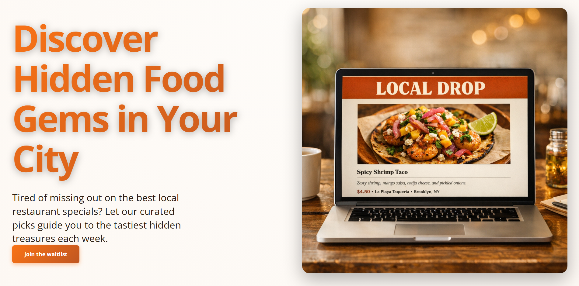 Local Drop landing page