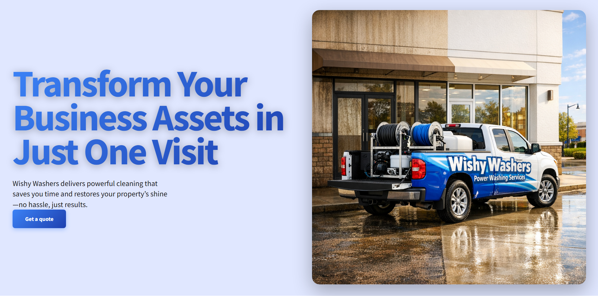 Wishy Washers landing page